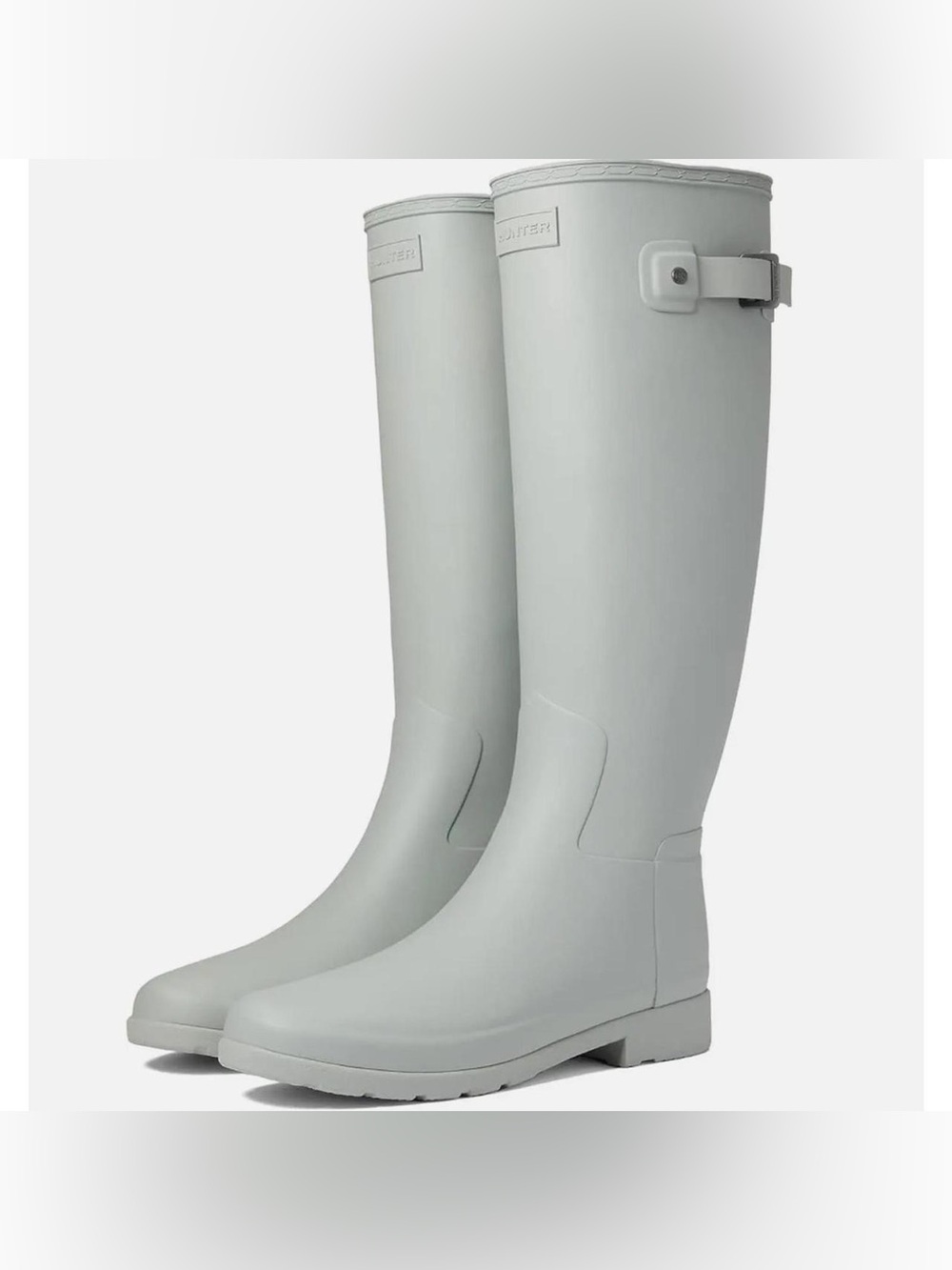 Hunter Original Tall Women's Refined GLOSS Tall Rain Boots Stormy Gray Size 7